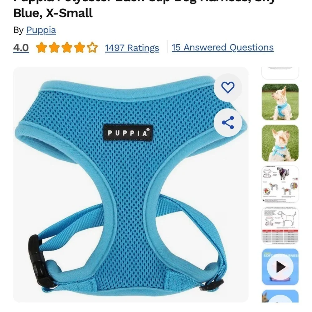 Puppia harness size